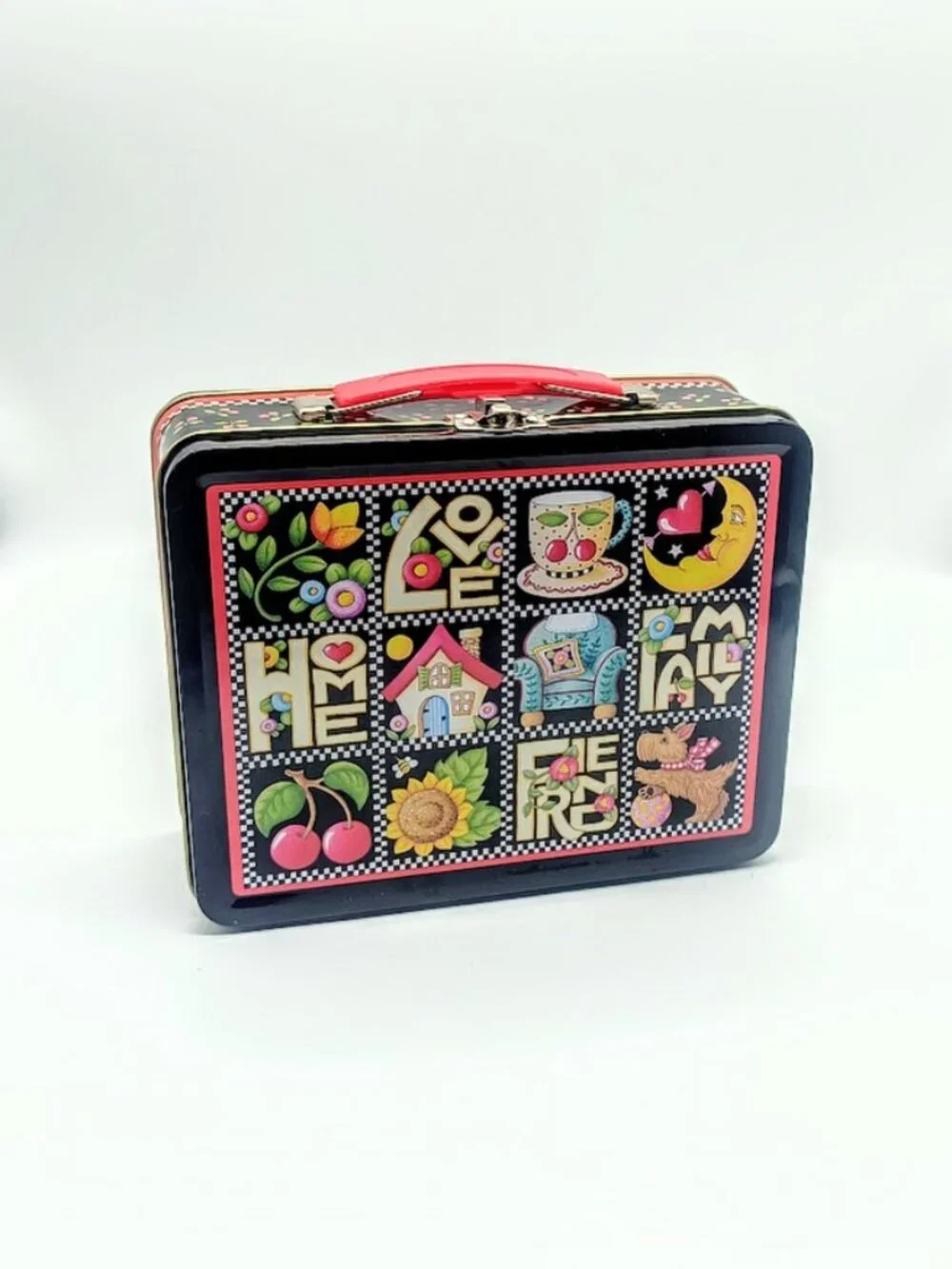 Vintage Mary Engelbreit 1999 Tin Metal Lunch Box